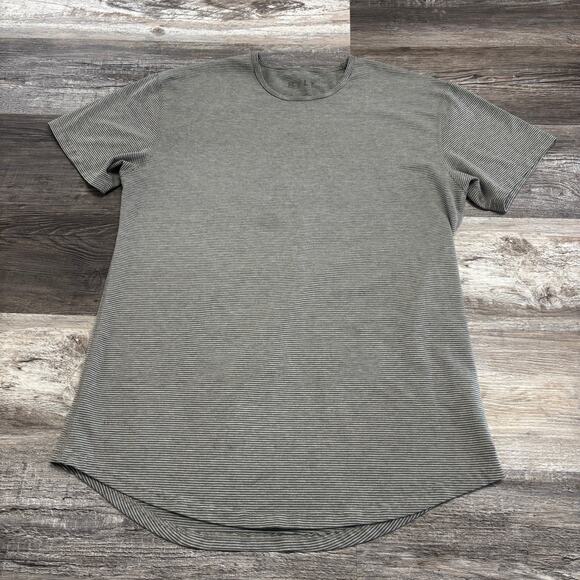 BYLT Other - BYLT T-shirt Pin stripe Gray Green Mens L‎ Short Sleeve Crewneck Lightweight